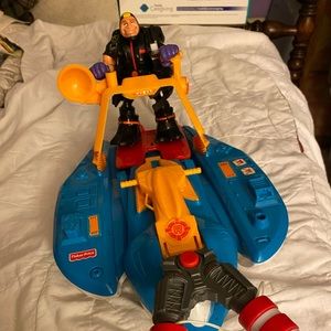 Vintage Rescue Heroes Watercraft & Action Figure